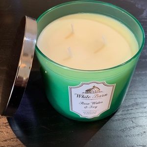 BBW White Barn Rose Water & Ivy 3-Wick Candle